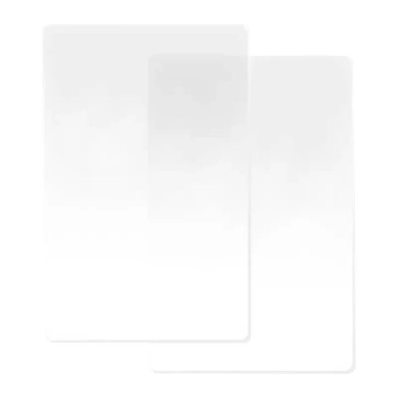 Two clear acrylic sheets, the protective inserts that sit over a printed sign.