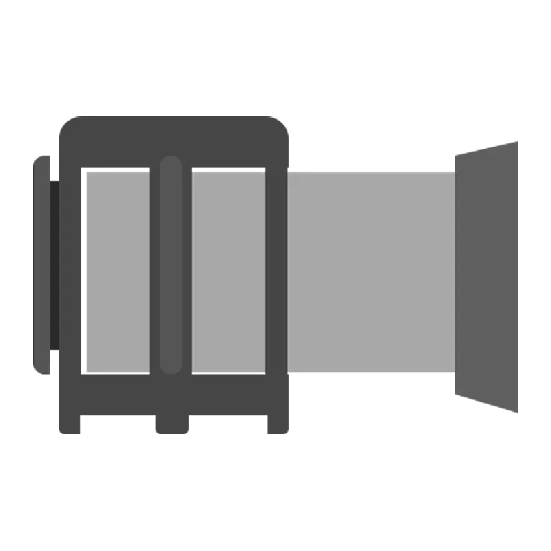 Belt cassette shown with printed panels wrapped around it, the belt drawn out to one side.